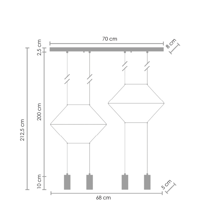 Lampa wisząca LINEA-4 LONG czarna 70 cm - obrazek 11