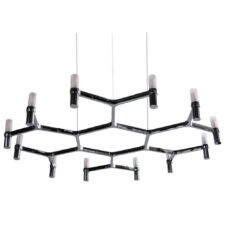 Lampa wisząca CANDLES-12B chrom 106 cm