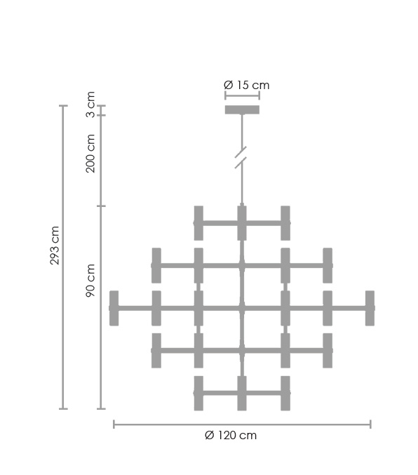 Lampa wisząca CANDLES-30 złota 120 cm - obrazek 10