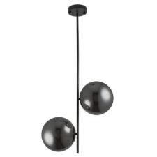 Lampa wisząca VENUS-2 czarna przydymiona 44 cm