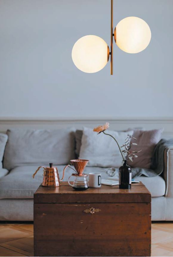 Lampa wisząca VENUS-2 mosiądz 44 cm - obrazek 8