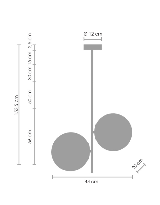 Lampa wisząca VENUS-2 mosiądz 44 cm - obrazek 9