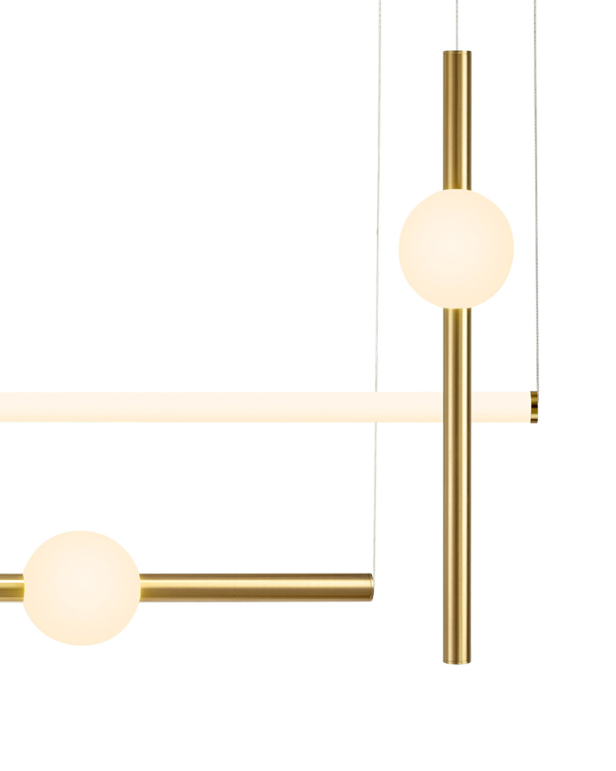 Lampa wisząca O-LINE L-4 LED mosiądz 110 cm - obrazek 3