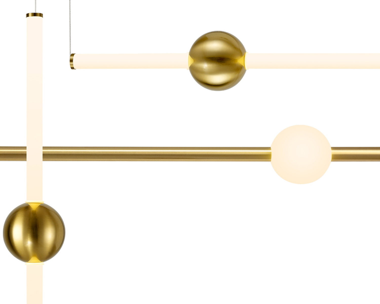 Lampa wisząca O-LINE L-4 LED mosiądz 110 cm - obrazek 4