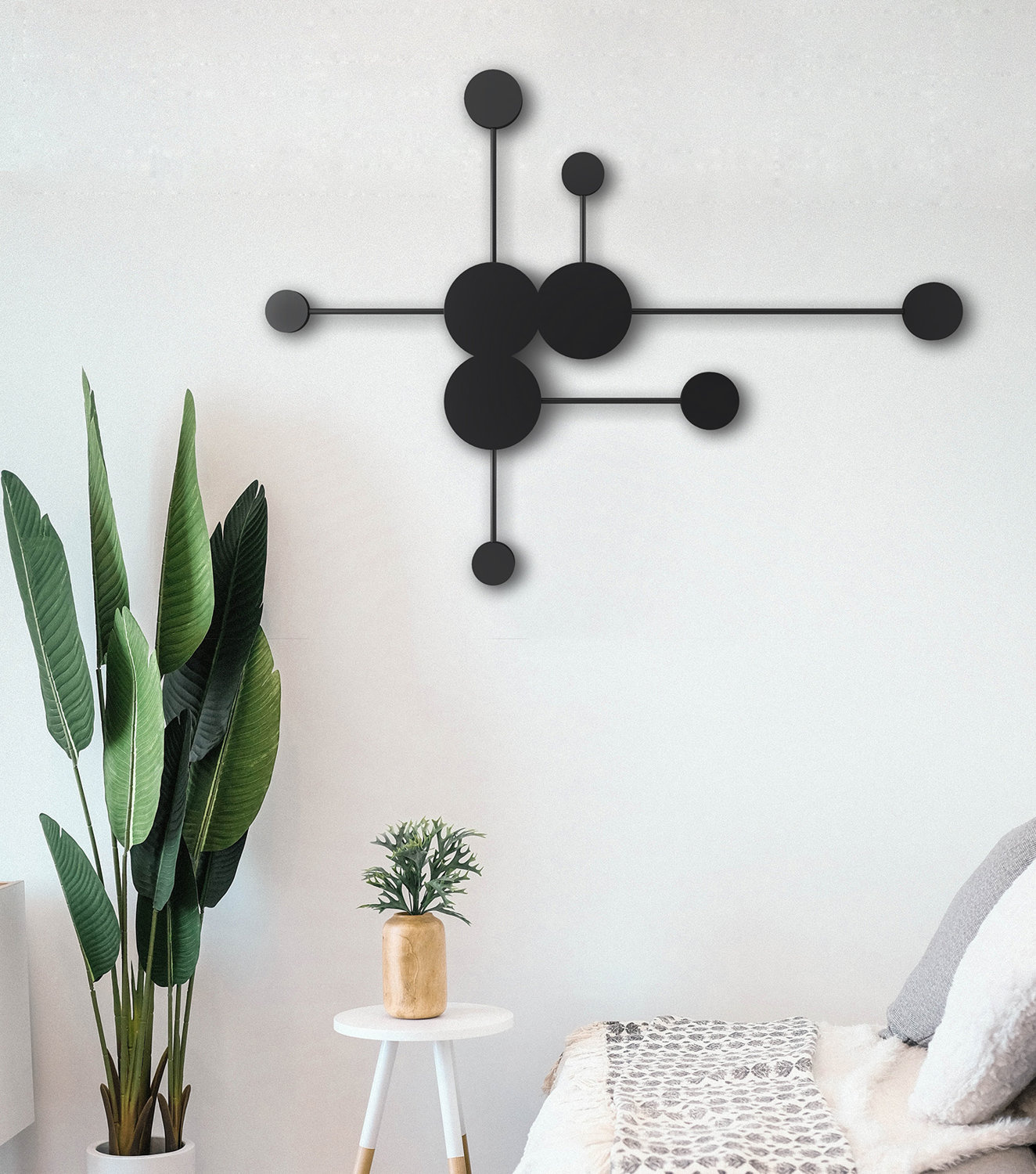 Lampa ścienna CLEX - 6 LED czarna 89 cm - obrazek 4