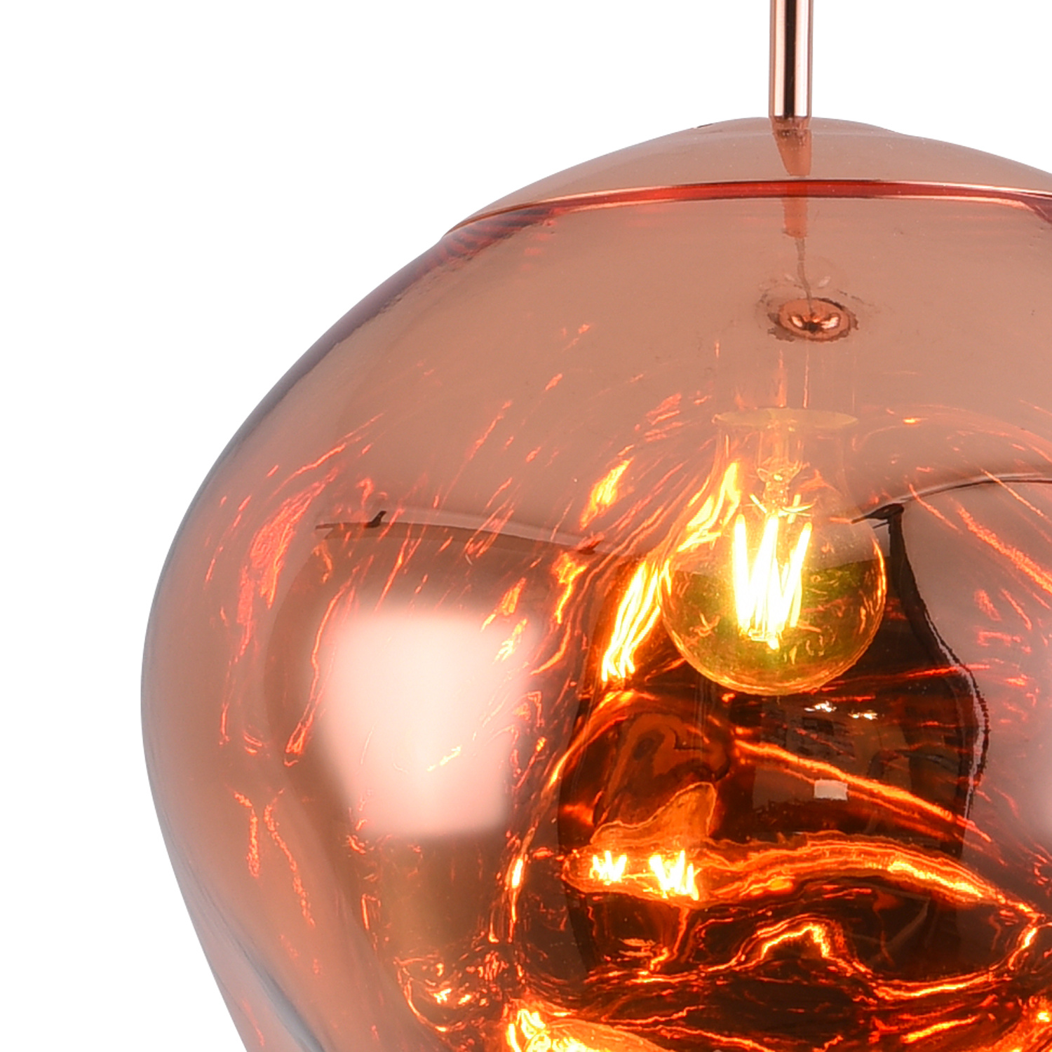 Lampa wisząca GLAM L miedziana 38 cm - obrazek 6