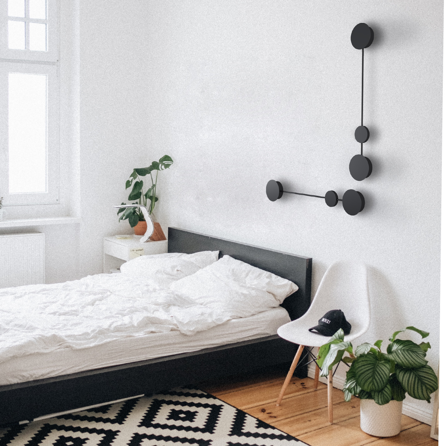 Lampa ścienna CLEX - 2 LED czarna 86 cm - obrazek 4