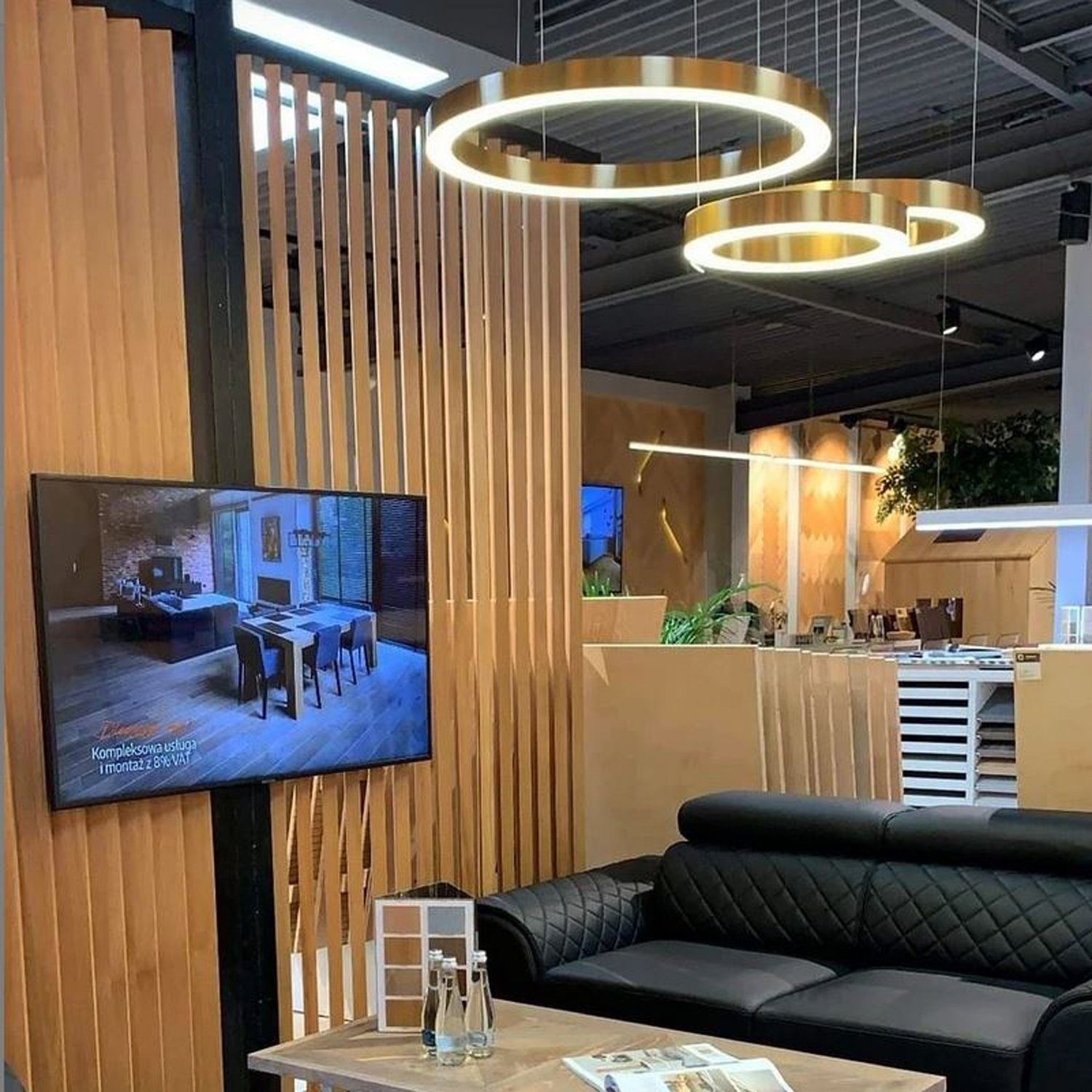 Lampa wisząca CIRCLE 80+80+100+120 LED nikiel na 1 podsufitce - obrazek 5