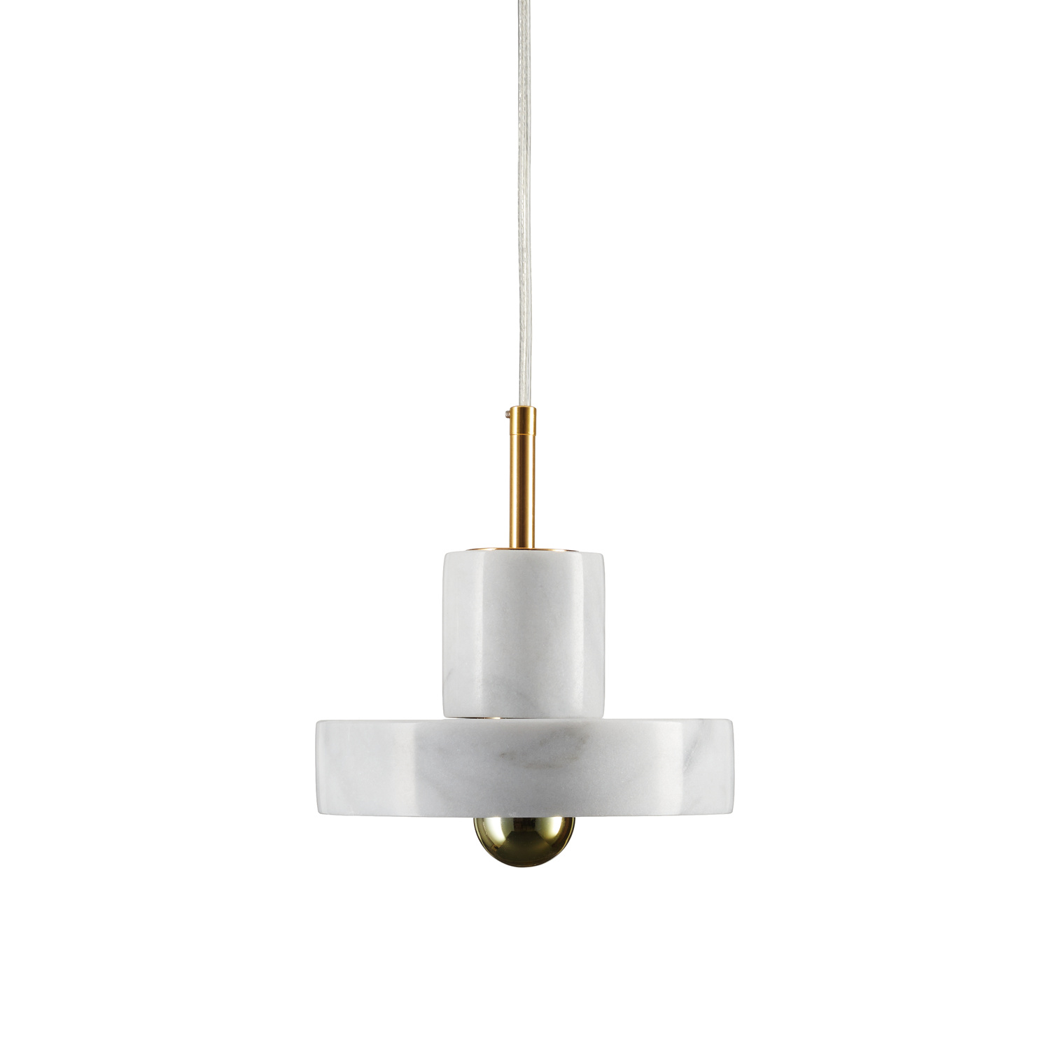 Lampa wisząca UNIVERSO marmurowo złota 18 cm - obrazek 4