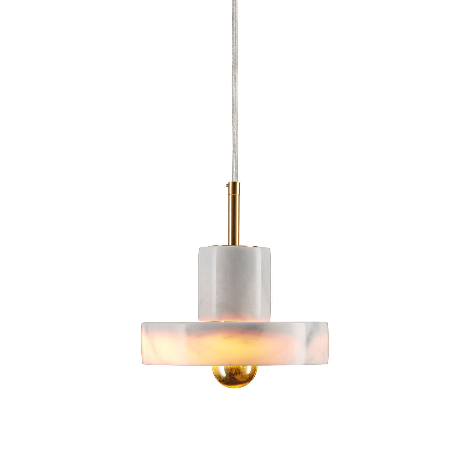 Lampa wisząca UNIVERSO marmurowo złota 18 cm - obrazek 5