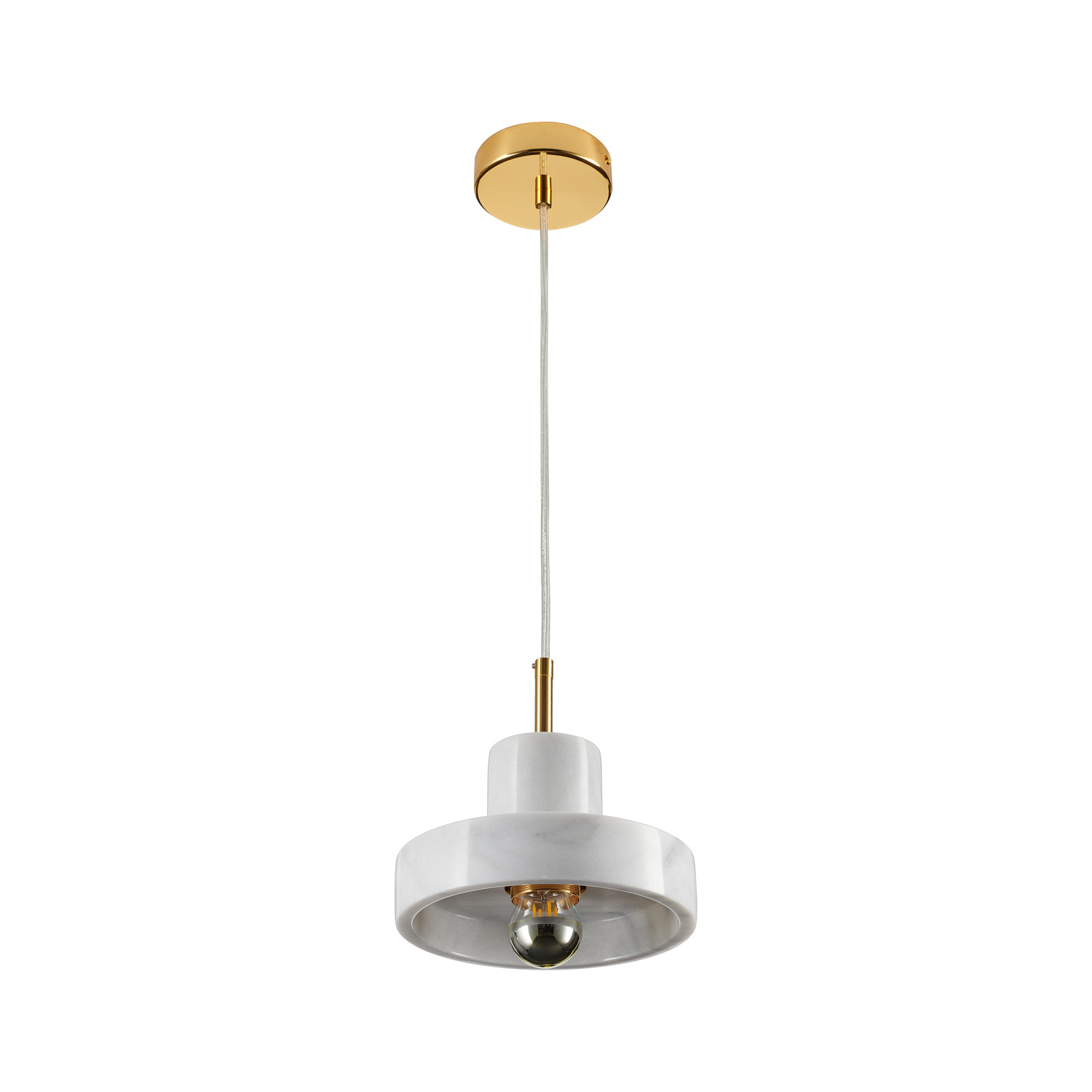 Lampa wisząca UNIVERSO marmurowo złota 18 cm - obrazek 6