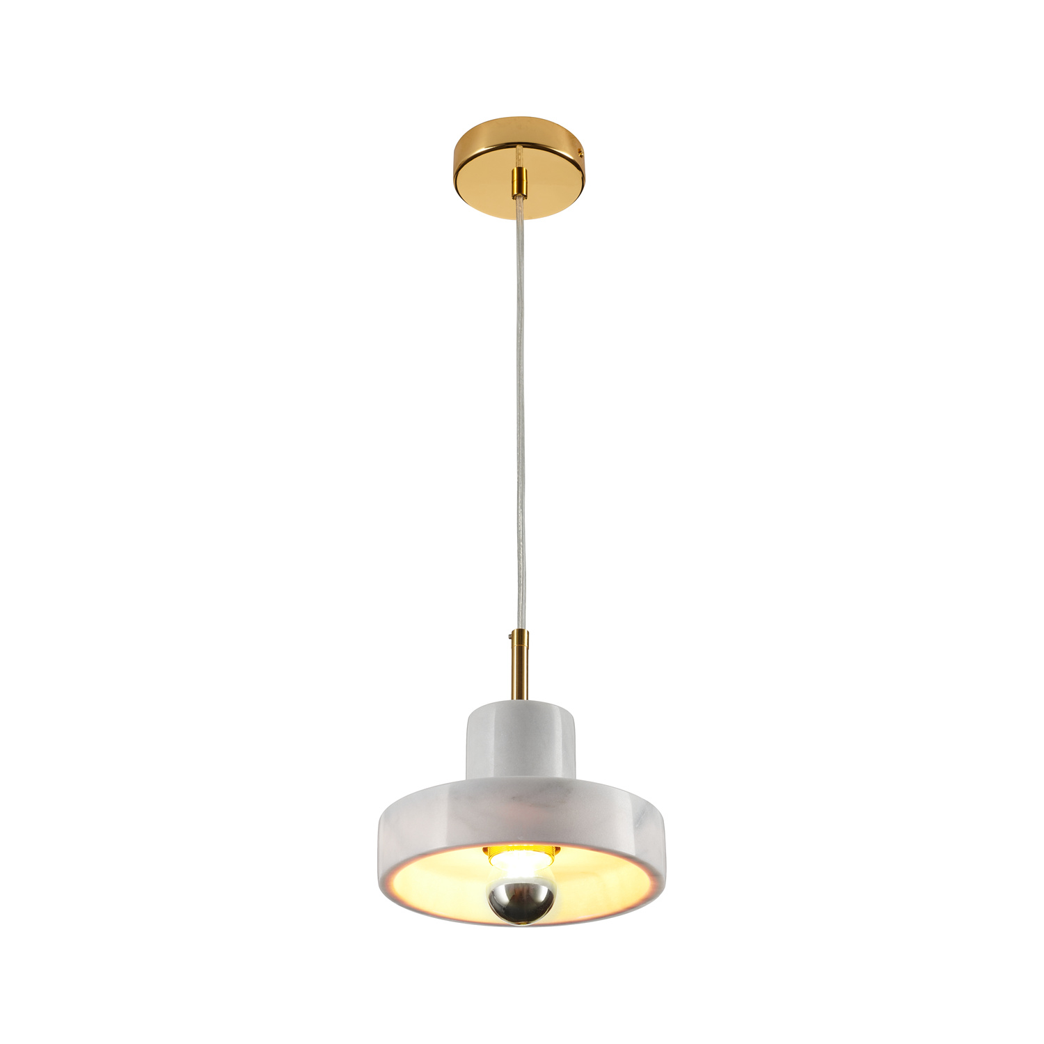 Lampa wisząca UNIVERSO marmurowo złota 18 cm - obrazek 7