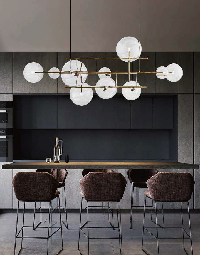 Lampa wisząca CHARM mosiądz 200 cm - obrazek 3