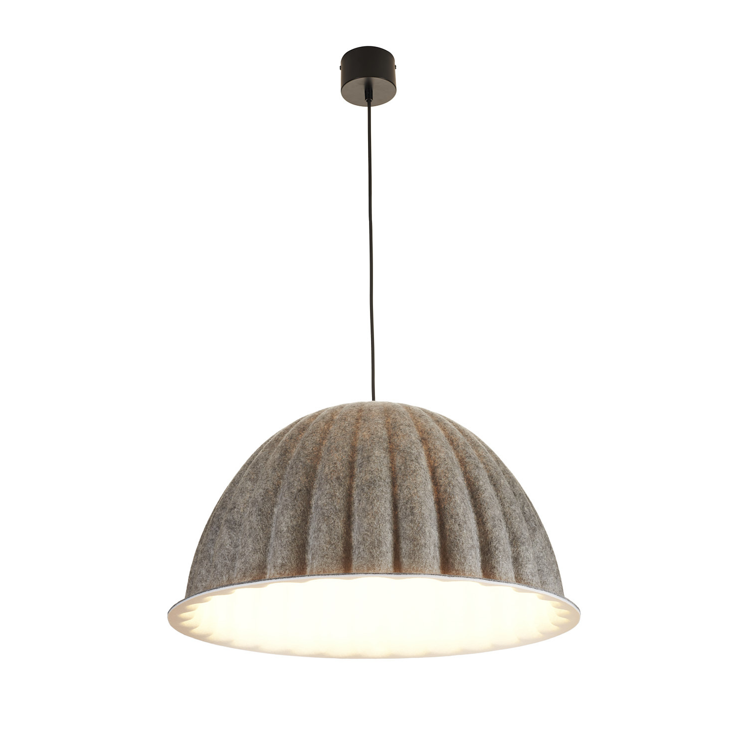 Lampa wisząca FELT filc szary 55 cm - obrazek 3