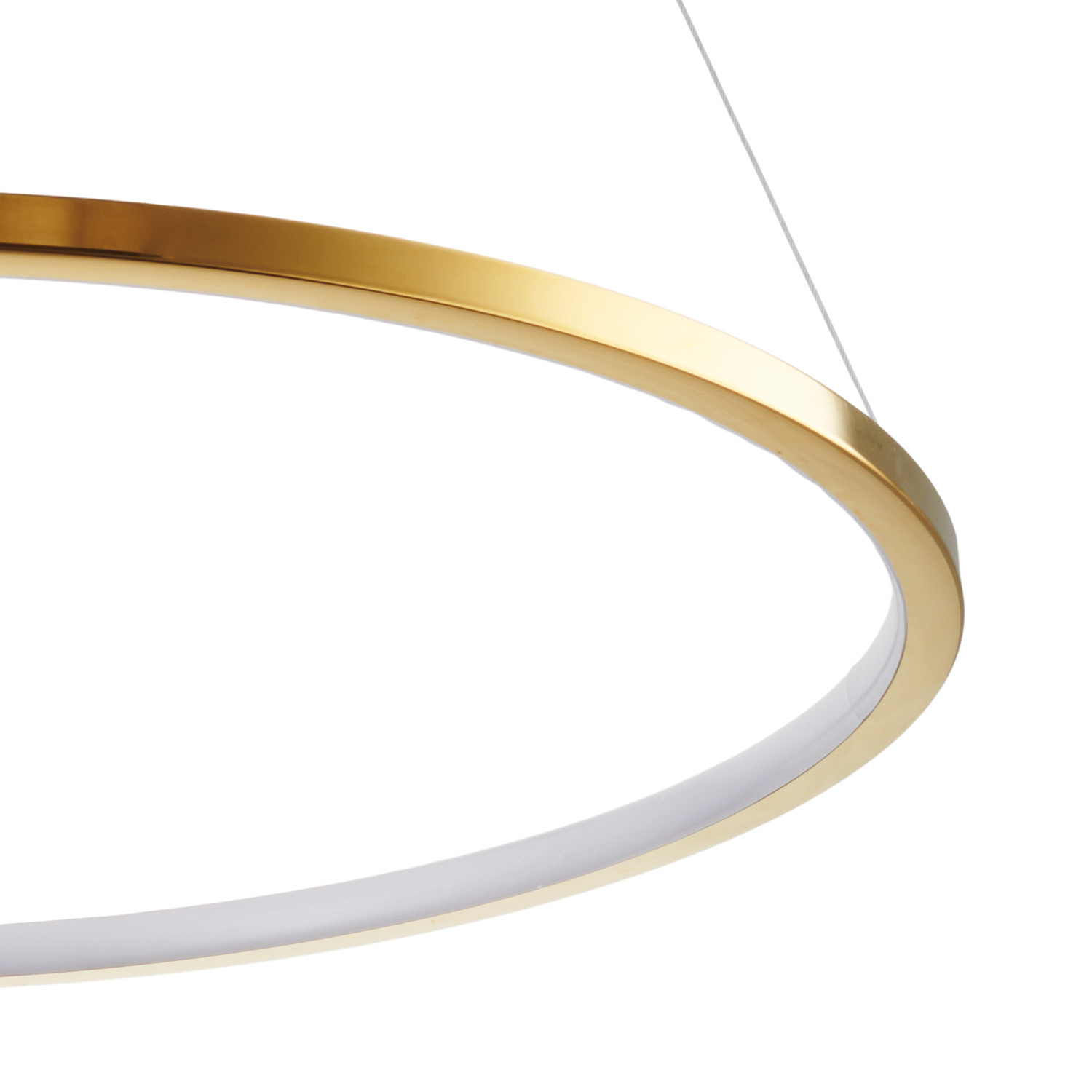 Designerska lampa LED CIRCLE SLIM 60 złoty 60 cm – elegancki pierścień LED do nowoczesnych wnętrz - obrazek 5