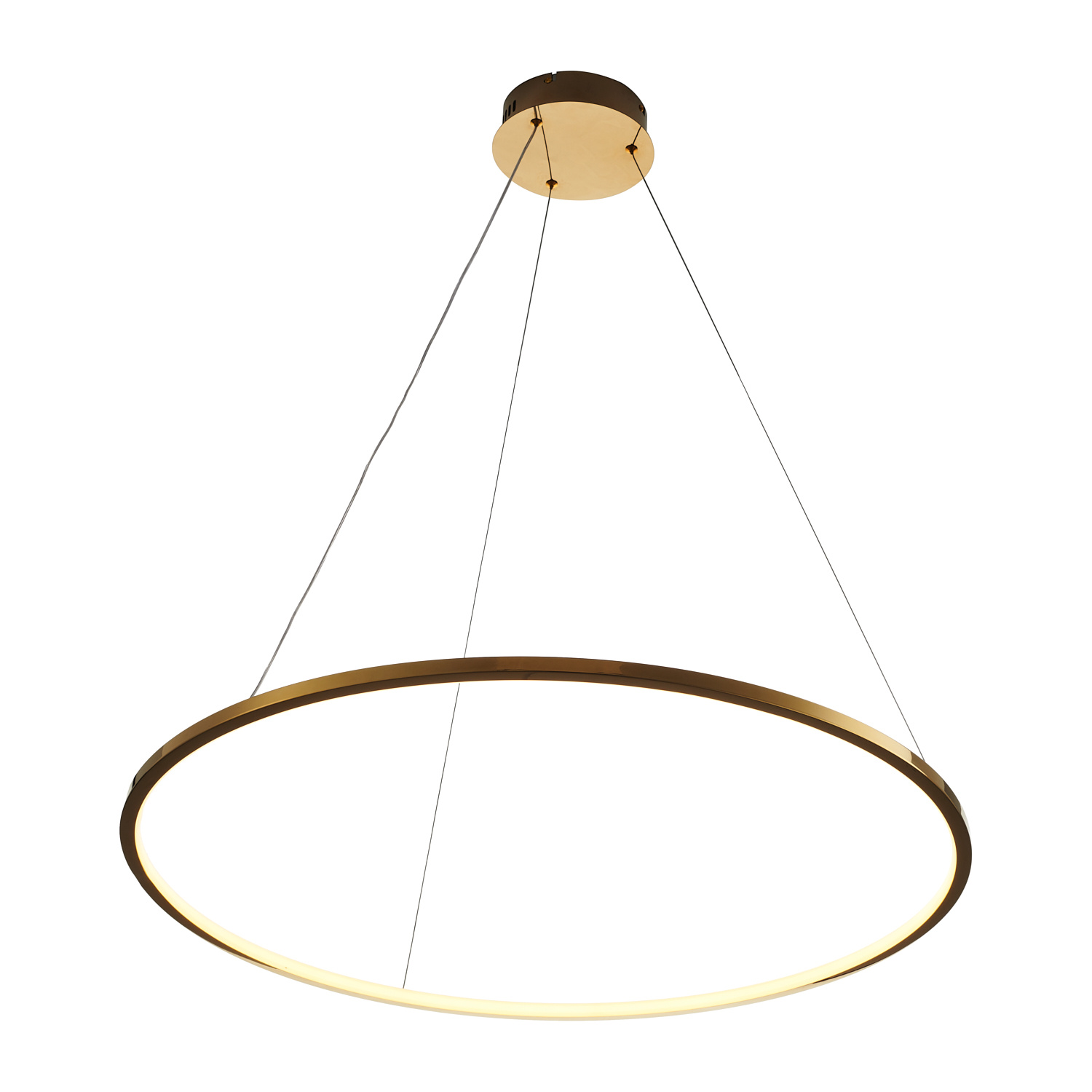 Stylowa lampa wisząca LED CIRCLE SLIM 80 złoty 80 cm – elegancki akcent do każdego pomieszczenia - obrazek 3