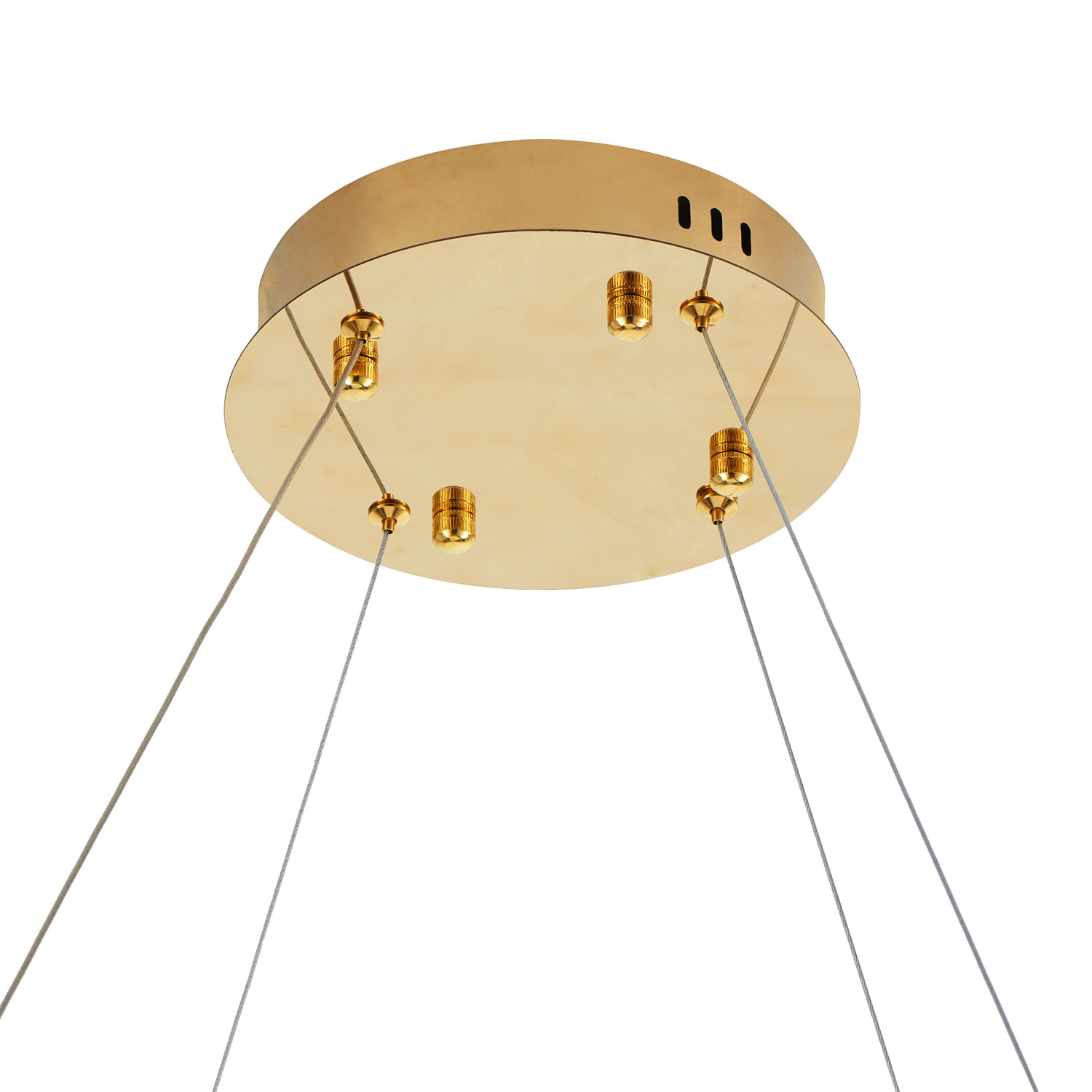 Designerska lampa wisząca CIRCLE SLIM 120 LED złota - elegancki złoty pierścień do salonu i jadalni - obrazek 6