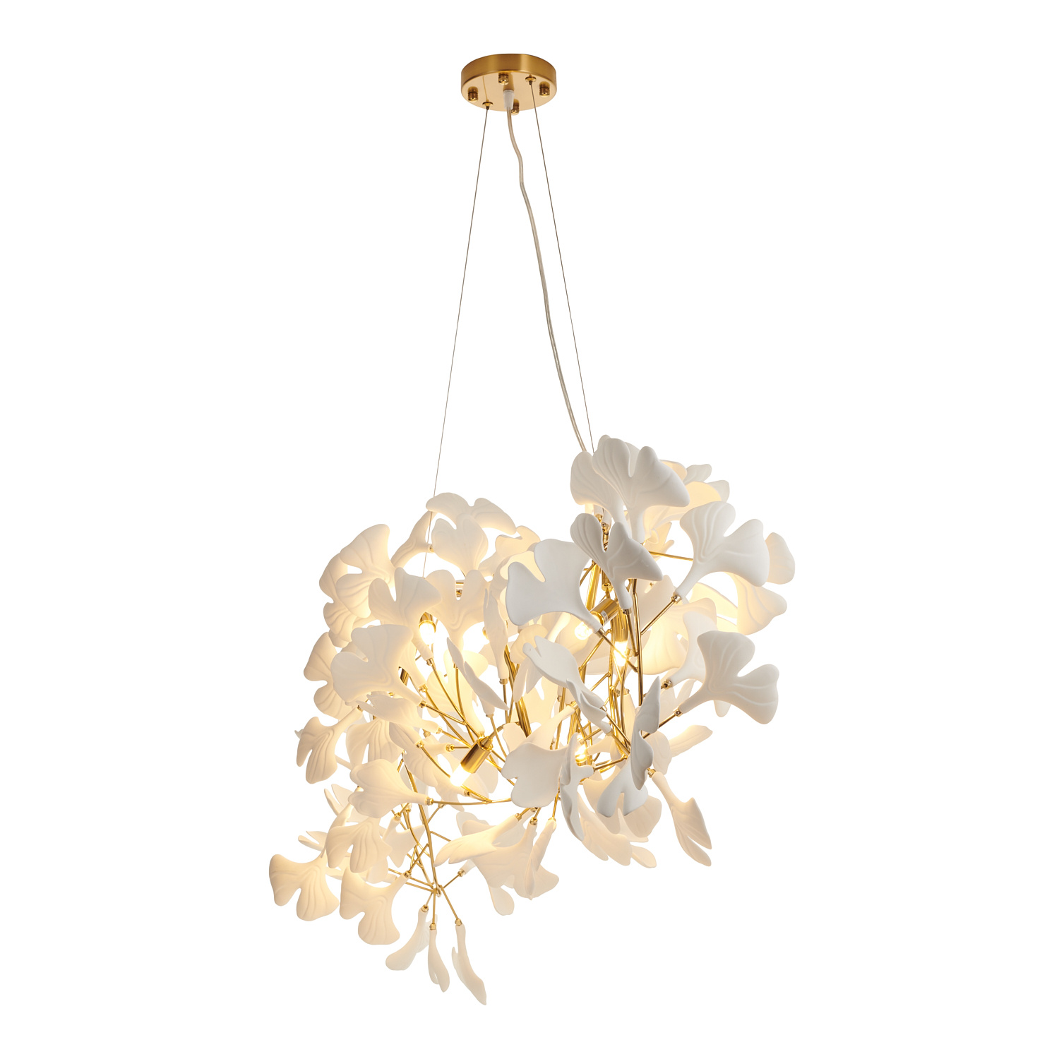 Lampa wisząca BOTANIKA WAVE złoto biała 125 cm - obrazek 7