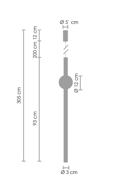 Lampa wisząca O-LINE LED 93 cm czarna - obrazek 9