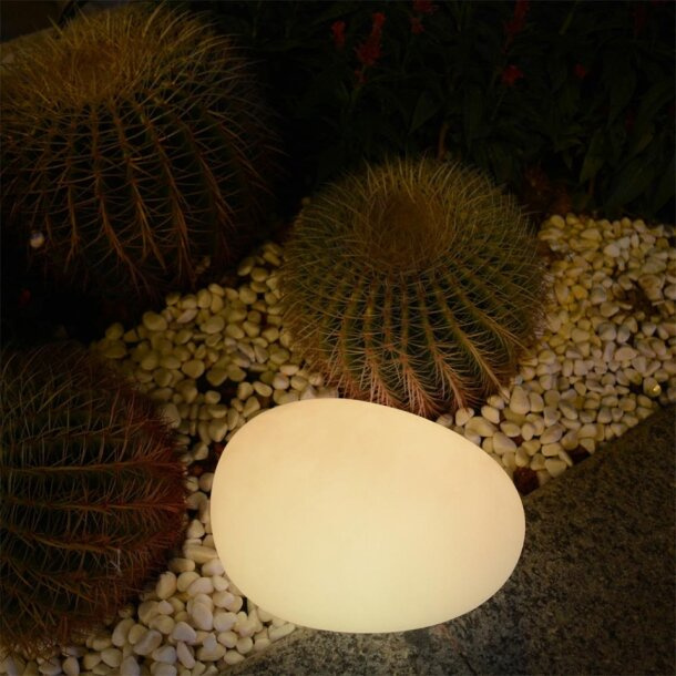 Lampa ogrodowa kamień PEBBLE M LED RGBW 16 kolorów 32 cm - obrazek 5
