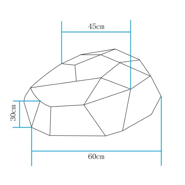 Lampa ogrodowa kamień DIAMOND L LED RGBW 16 kolorów 60 cm - obrazek 4