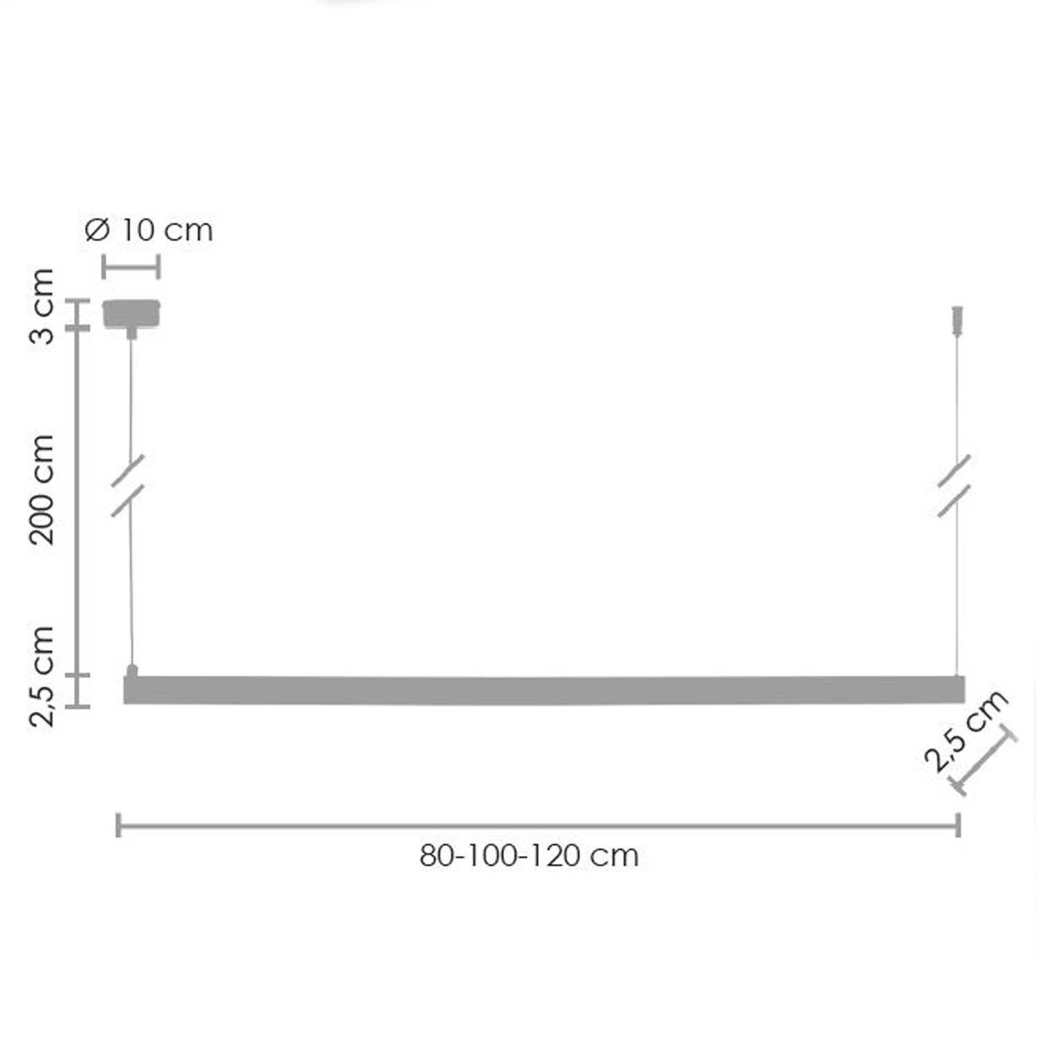 Lampa wisząca BEAM-100 LED czarna 100 cm - obrazek 20