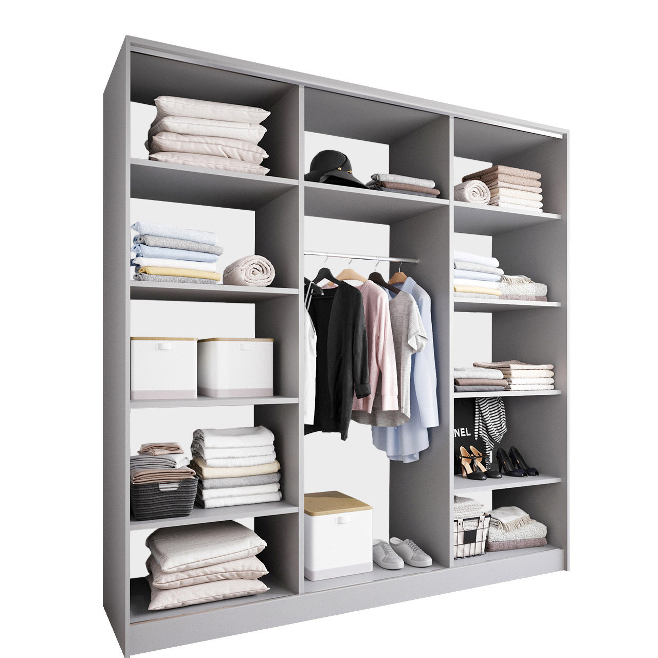 Szafa przesuwna BRITTO A 200 szara - obrazek 3