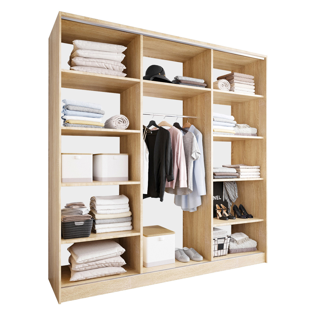 Szafa przesuwna z lustrem CORINA B 200 sonoma - obrazek 3