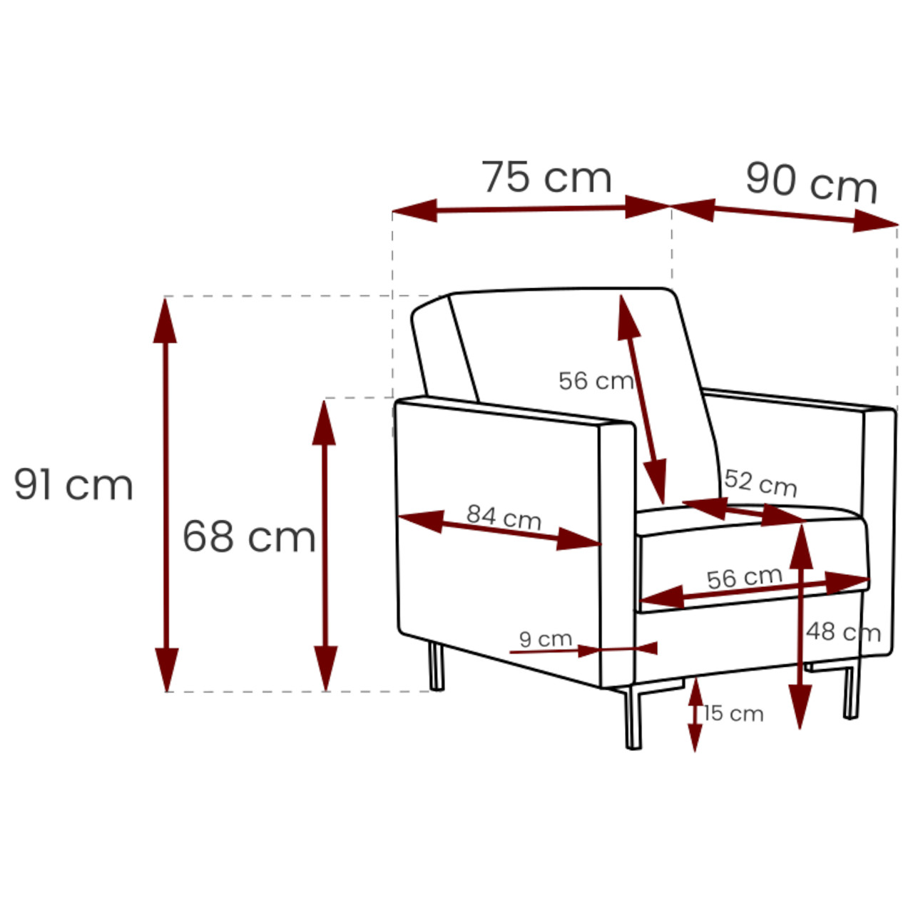 Fotel SELVA A madone 17031 chrom - obrazek 4