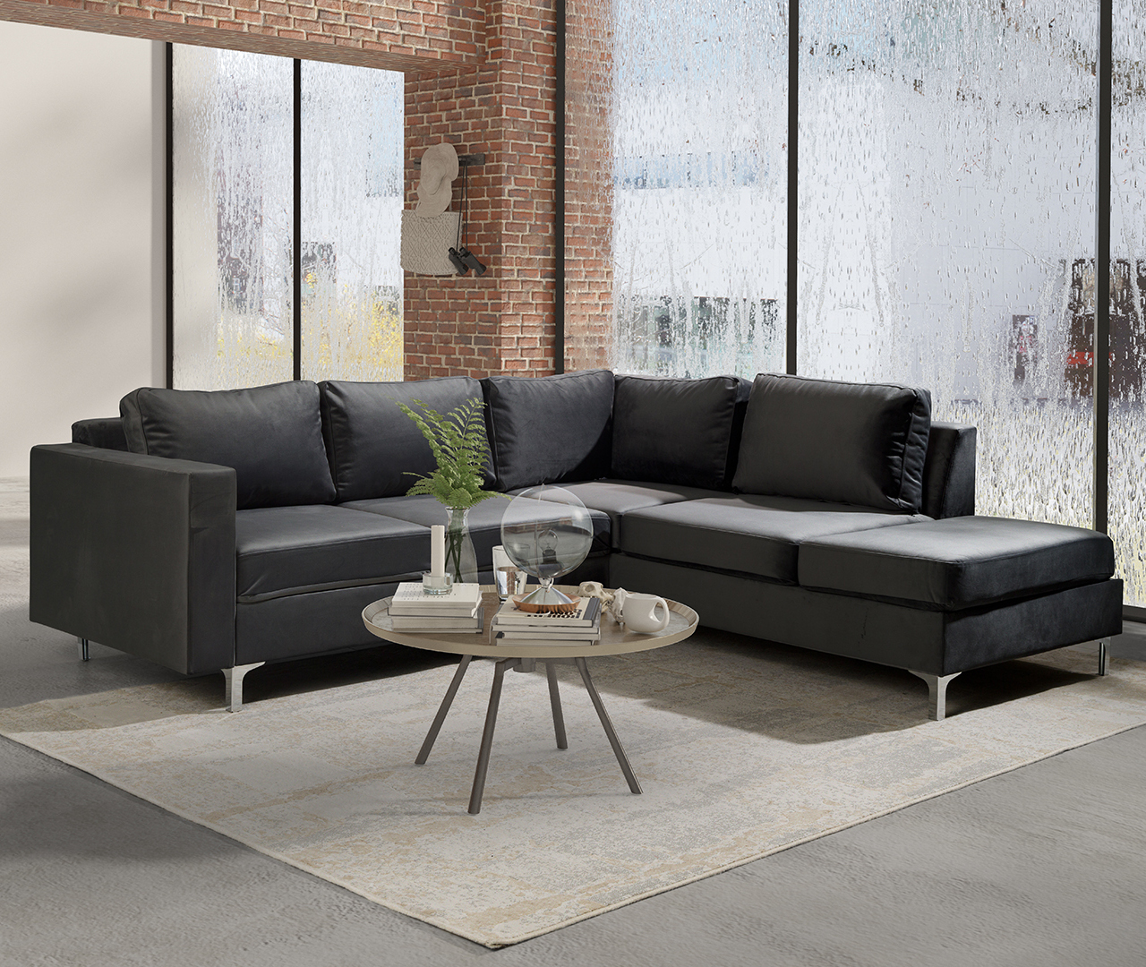 Narożnik ORLEAN VELVET tiffany 19 prawy - obrazek 5