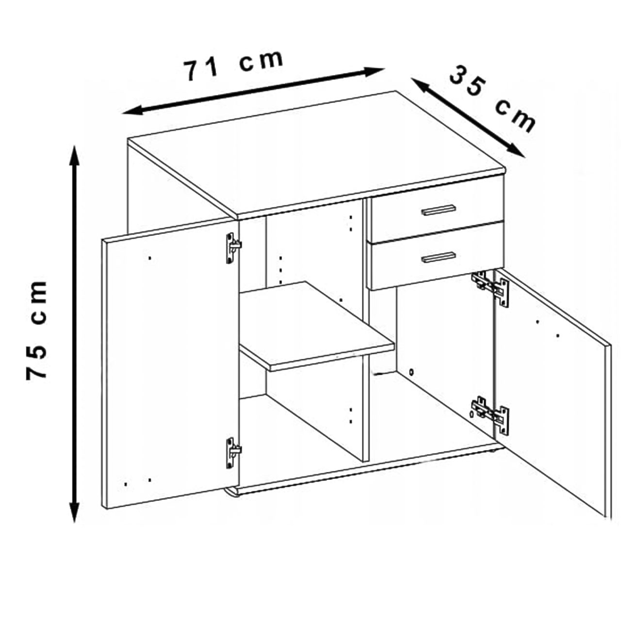 Komoda MIKA 2 old style / matera - obrazek 3