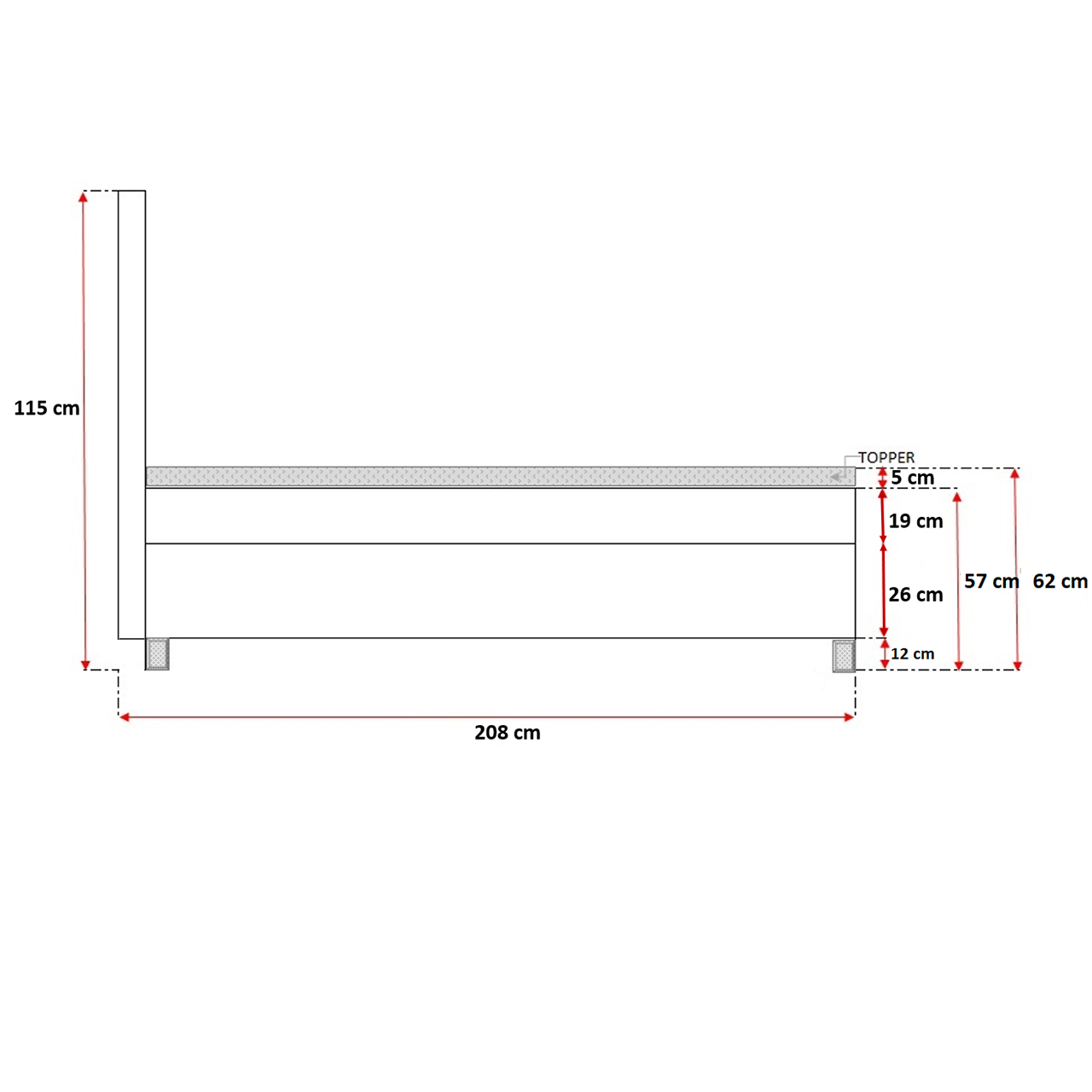 Łóżko kontynentalne JULIA 140x200 fresh 09 - obrazek 4