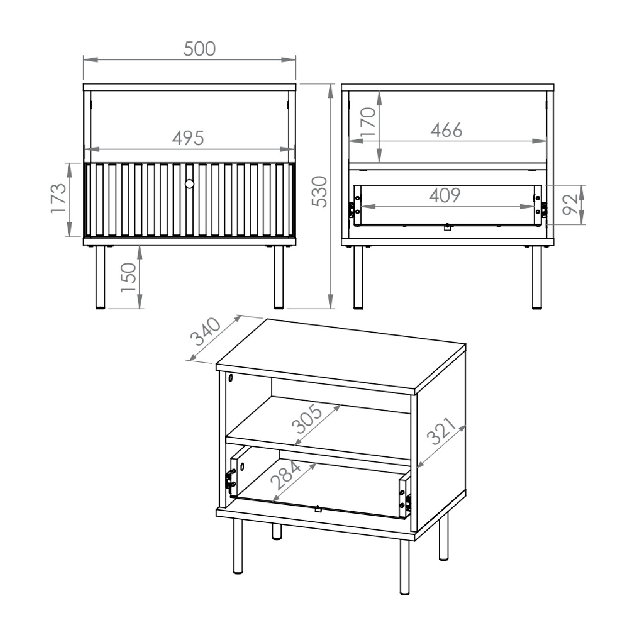 Szafka nocna ALVARO 07 kaszmir - obrazek 5