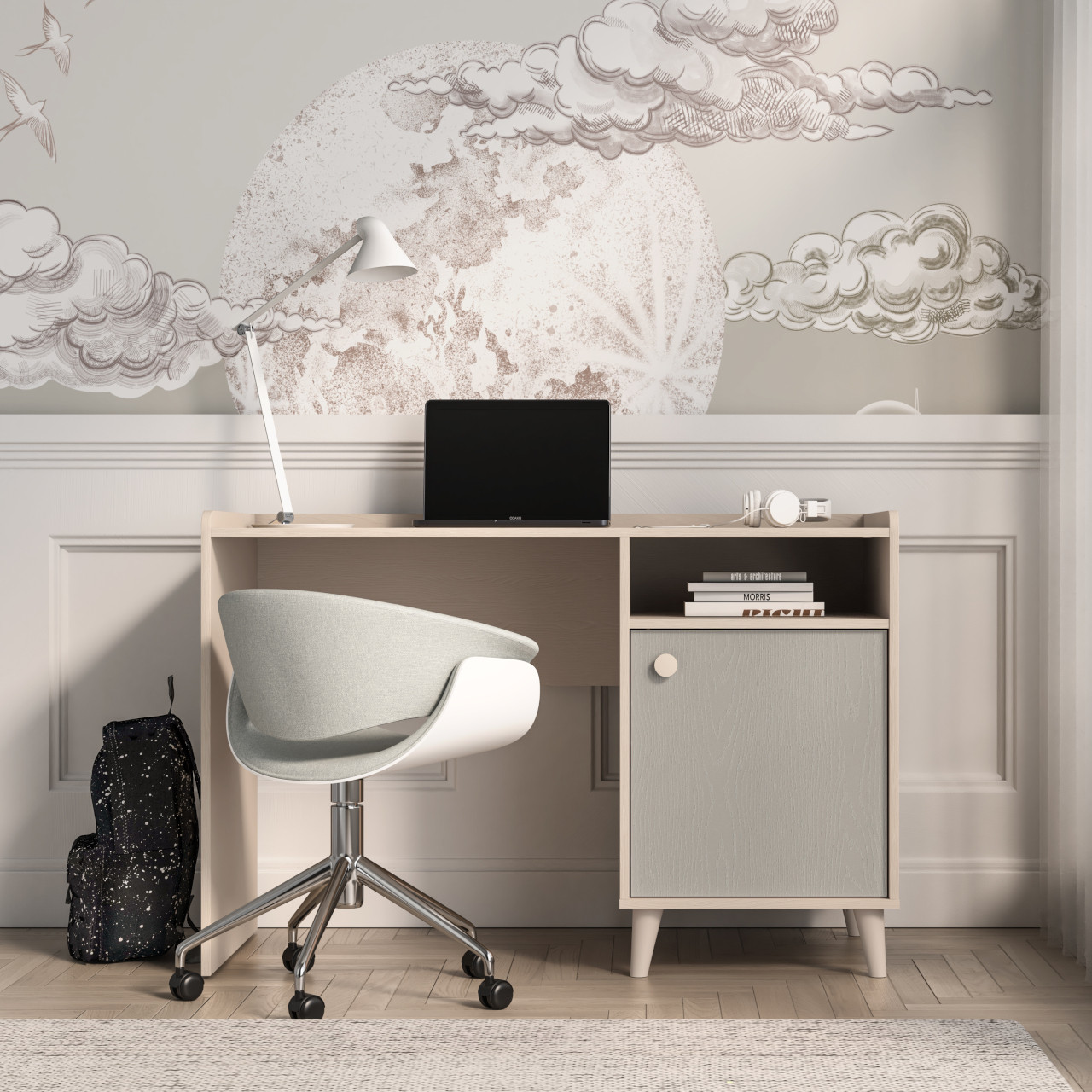 Biurko EVE 07 piasek pustyni / szary pallad - obrazek 6