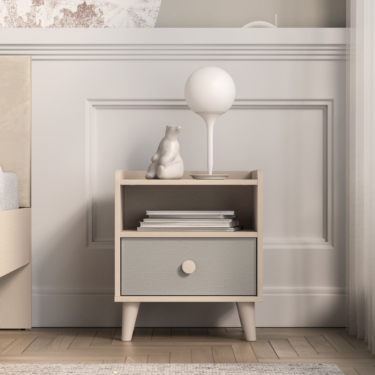 Szafka nocna EVE 10 piasek pustyni / szary pallad - obrazek 6