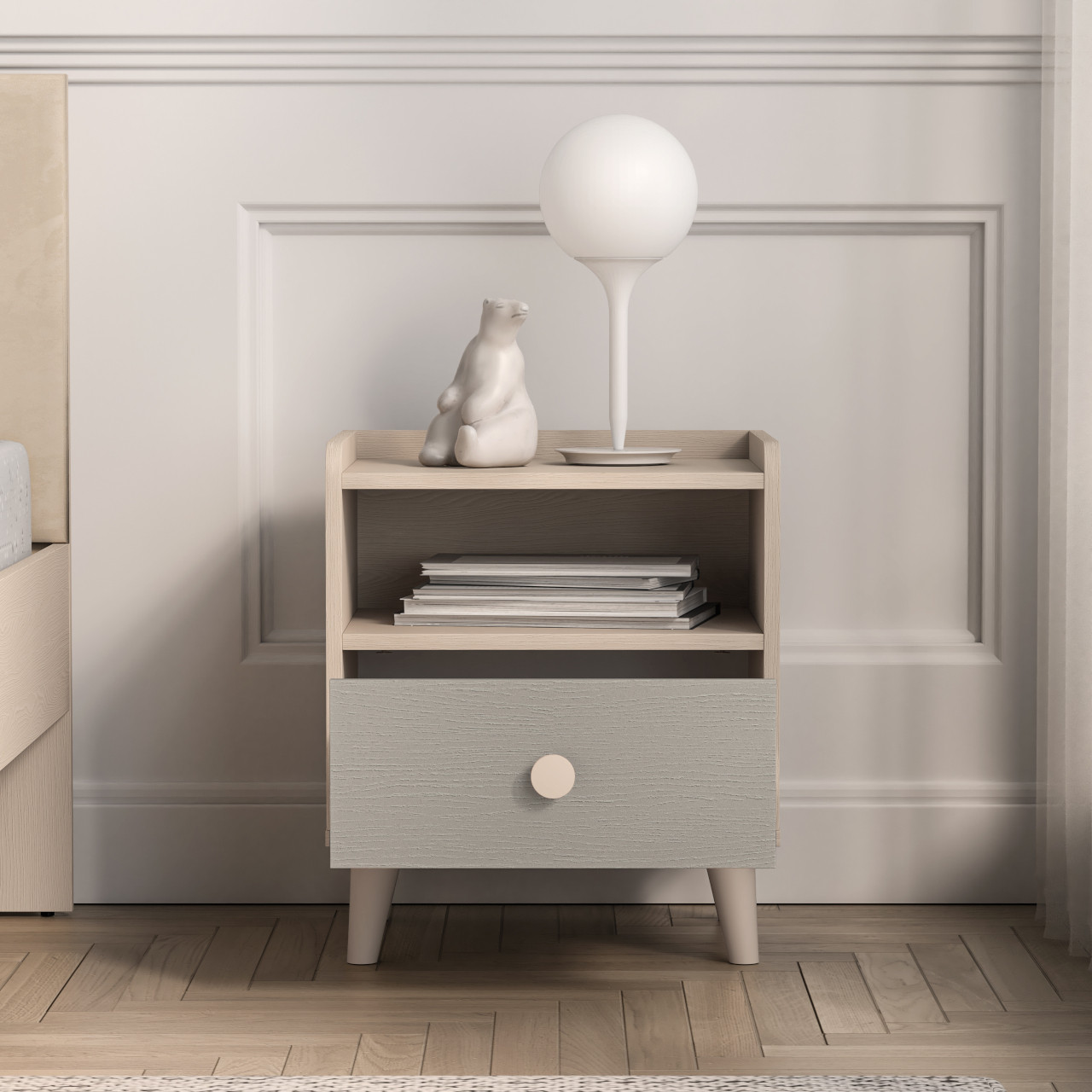 Szafka nocna EVE 10 piasek pustyni / szary pallad - obrazek 7