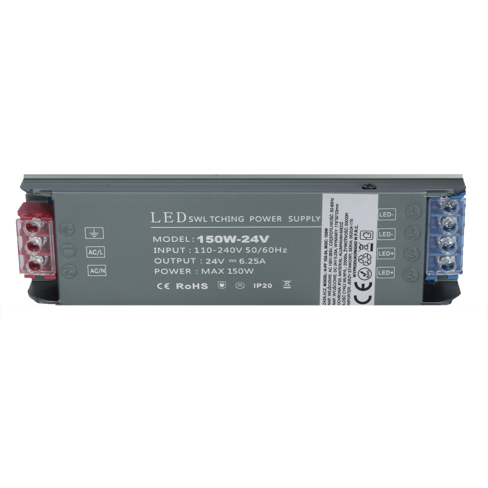 Zasilacz LED H-PF 150-24 150W Czarny - obrazek 4