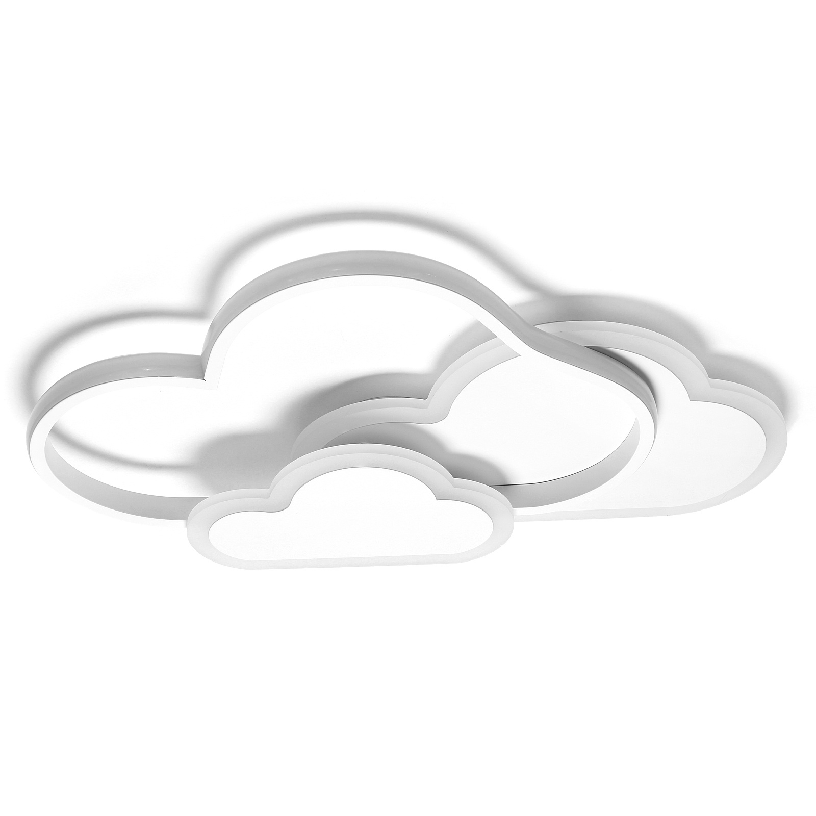 LAMPA DZIECIĘCA LED SUFIT BIAŁE CHMURKI 58W + PILOT DL-I03 - obrazek 3