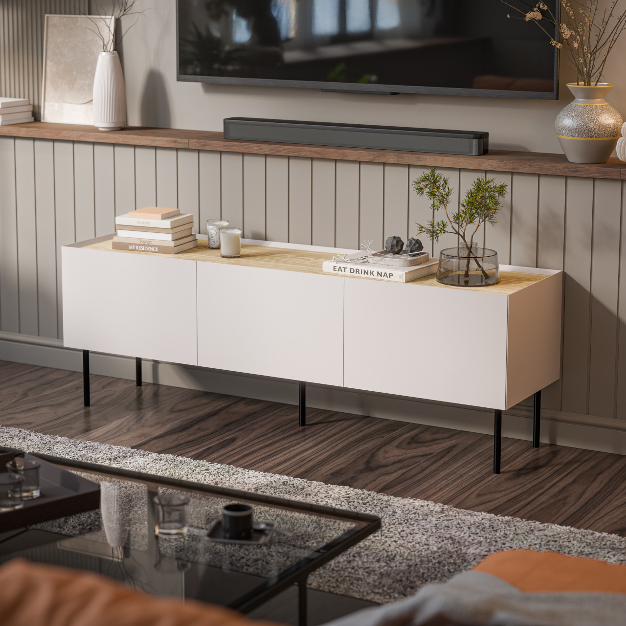 Komoda RTV INGRID 150 kaszmir - obrazek 5