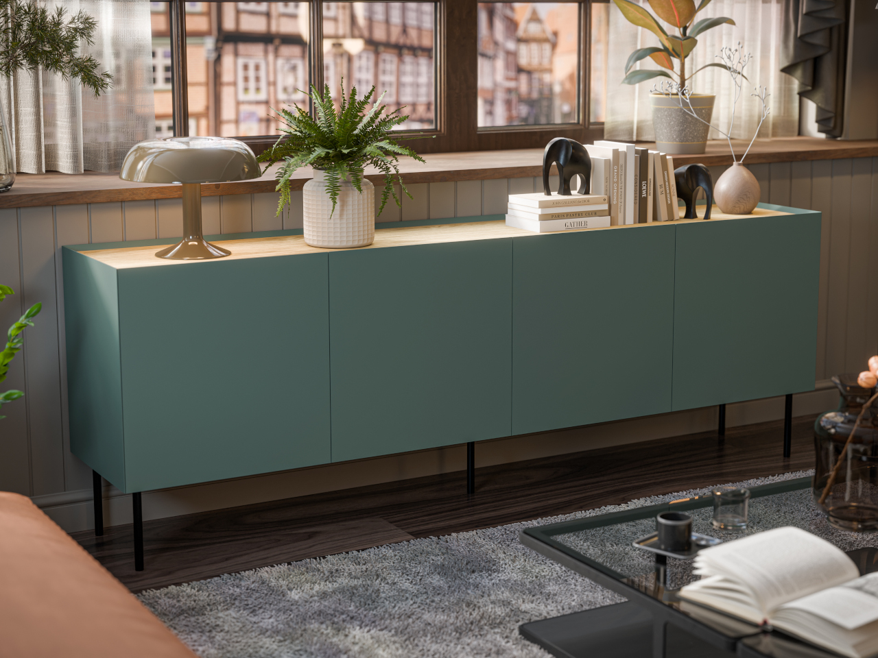 Komoda INGRID 200 oliwkowy - obrazek 5