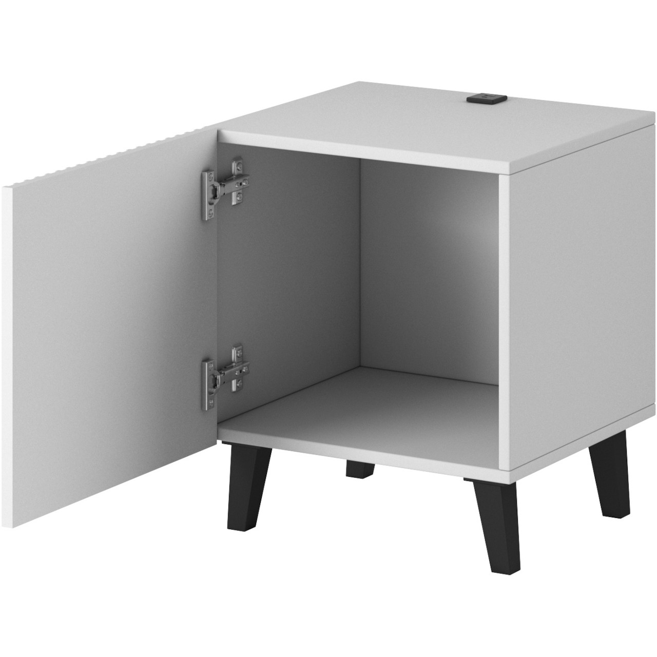 Szafki nocne z ładowarką FASO 2szt. białe - obrazek 3