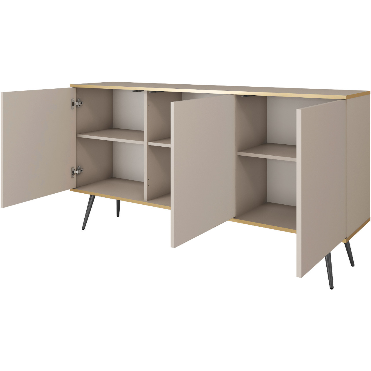 Komoda ARA K160 beż + złoty - obrazek 4