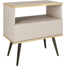 Stolik nocny ARA S54 beż + czarny