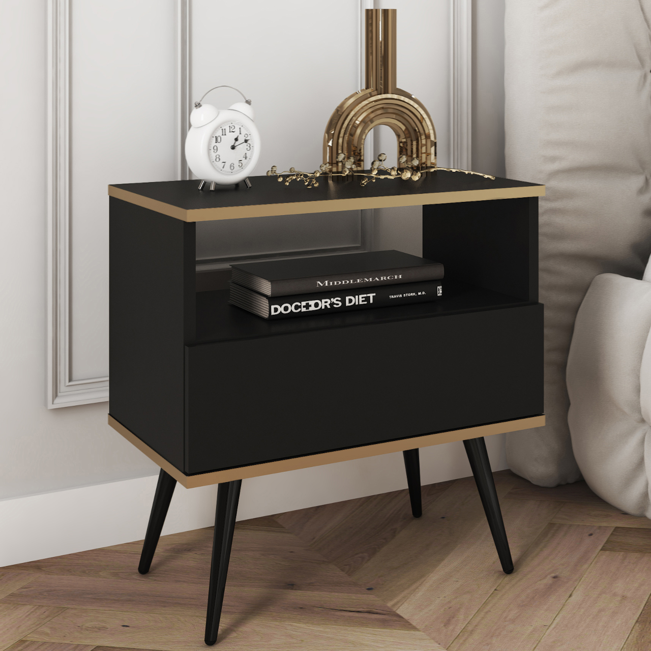 Stolik nocny ARA S54 czarny - obrazek 5