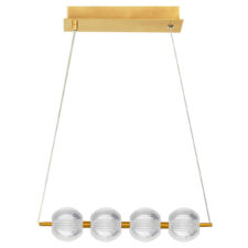Lampa wisząca Brillant 4 złota LED CCT