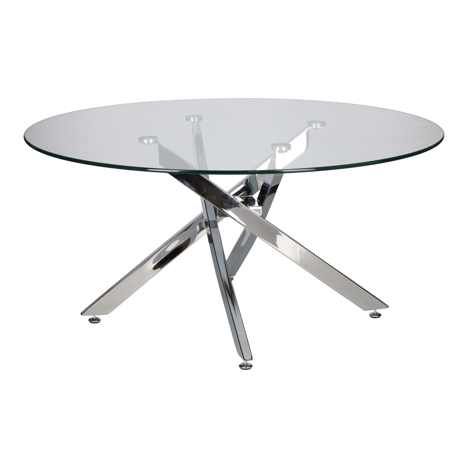 Stolik kawowy Amber 90cm transparentny/ chrom - obrazek 6