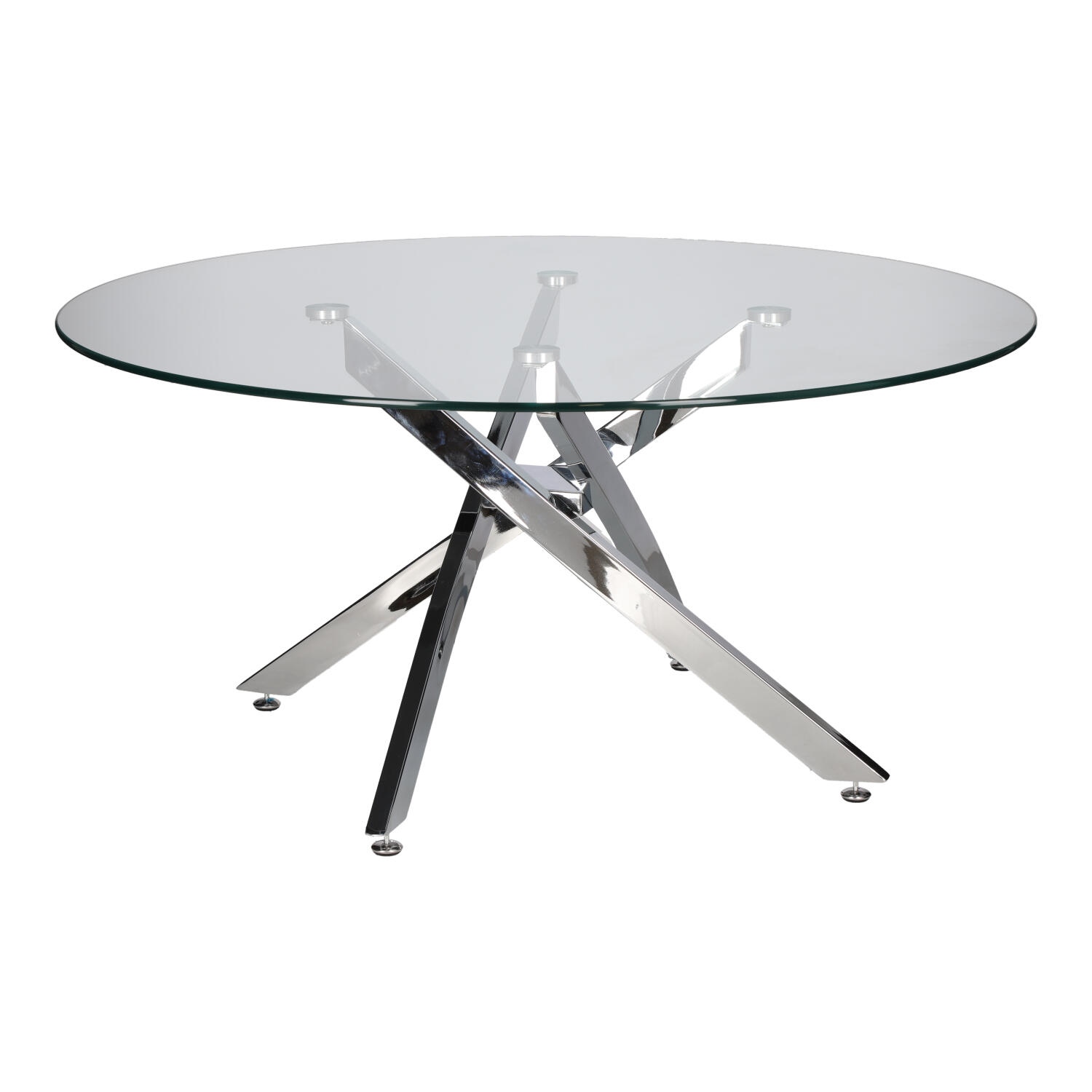 Stolik kawowy Amber 90cm transparentny/ chrom - obrazek 7