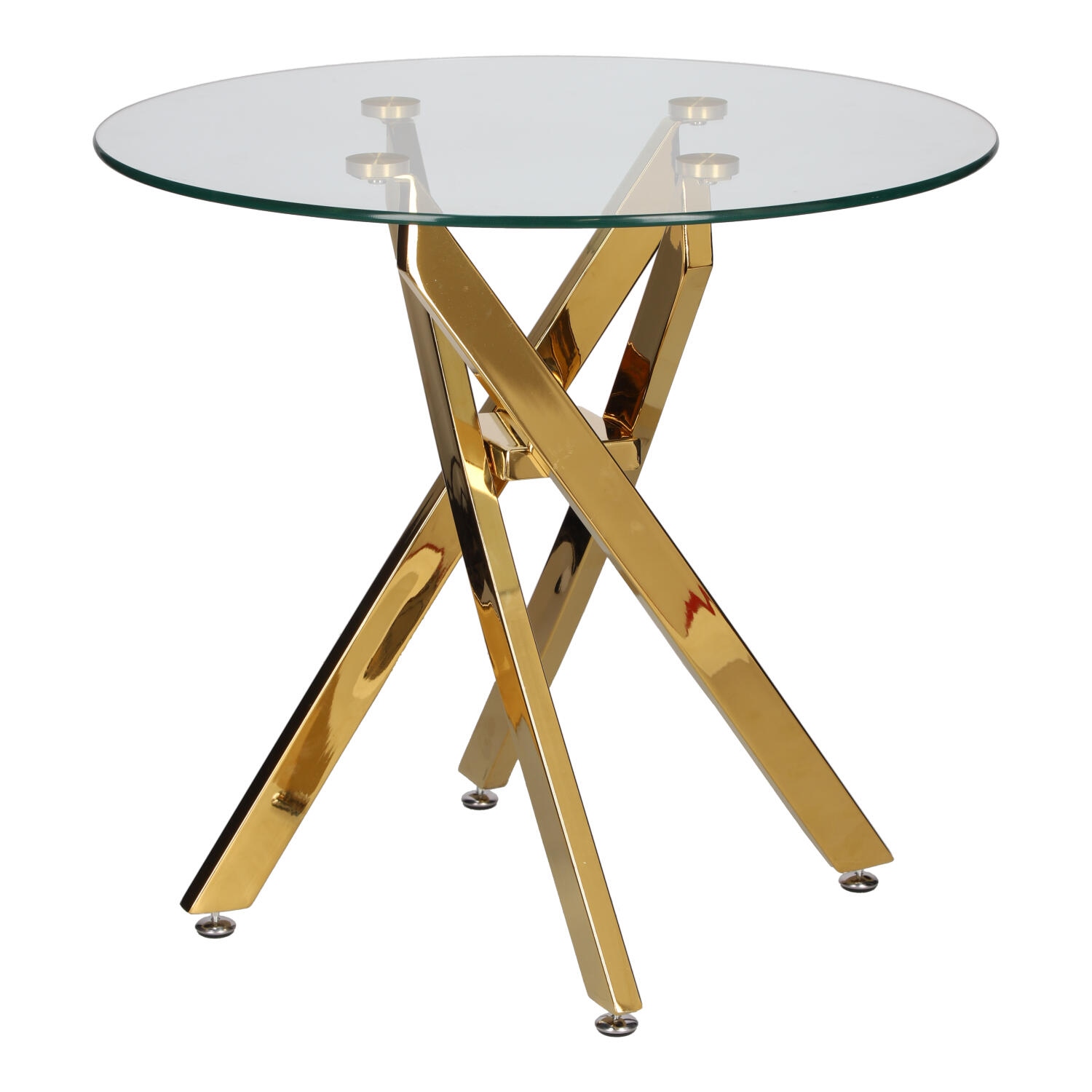 Stolik kawowy Amber 60cm transparentny/ złoty - obrazek 4