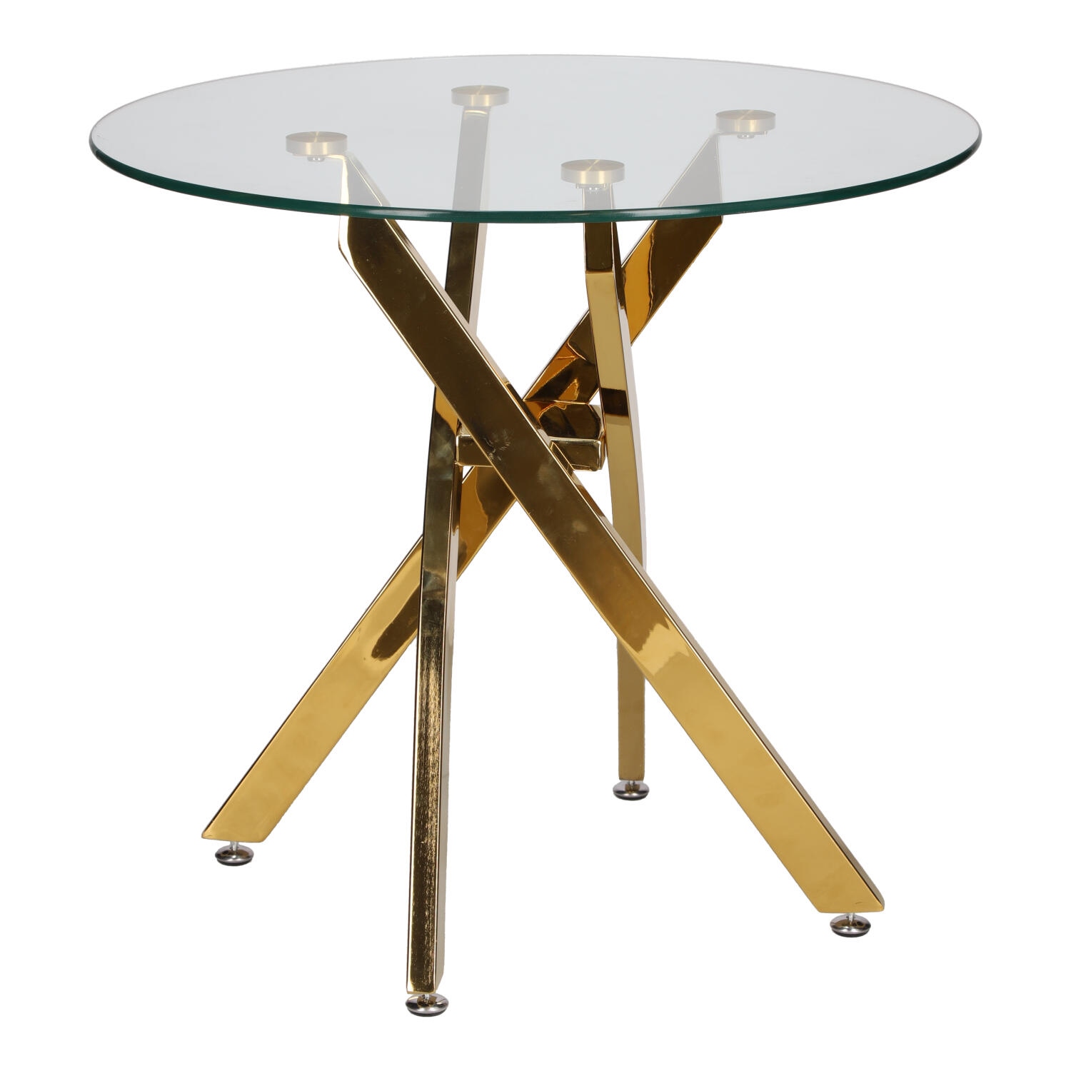 Stolik kawowy Amber 60cm transparentny/ złoty - obrazek 5