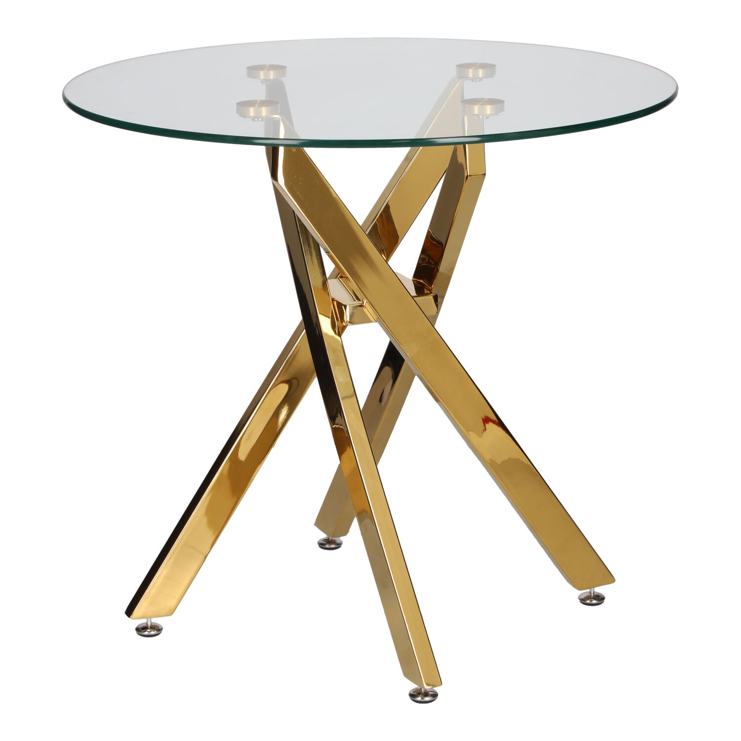 Stolik kawowy Amber 60cm transparentny/ złoty - obrazek 7